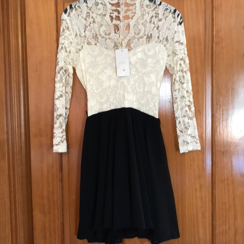 John Zack/ASOS dress black and creme size small